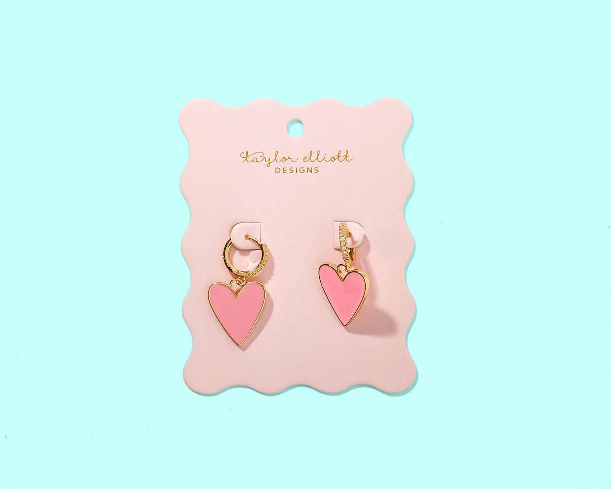 Jane Heart Huggie Earrings