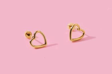 Louisa Heart Stud Earrings
