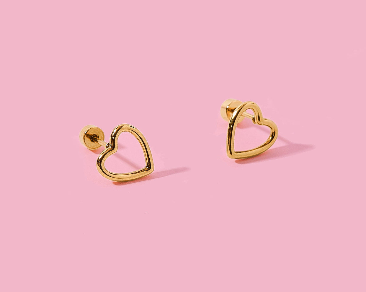Louisa Heart Stud Earrings