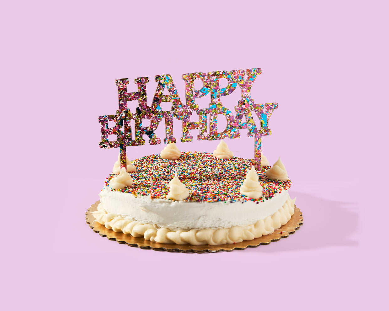 For Fun - Happy Birthday Happy Confetti Cake Topper