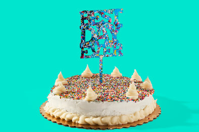 For Fun - Best Day Ever Blue Confetti Cake Topper