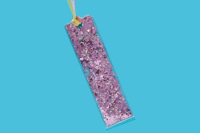 For Fun - Purple Confetti Bookmark