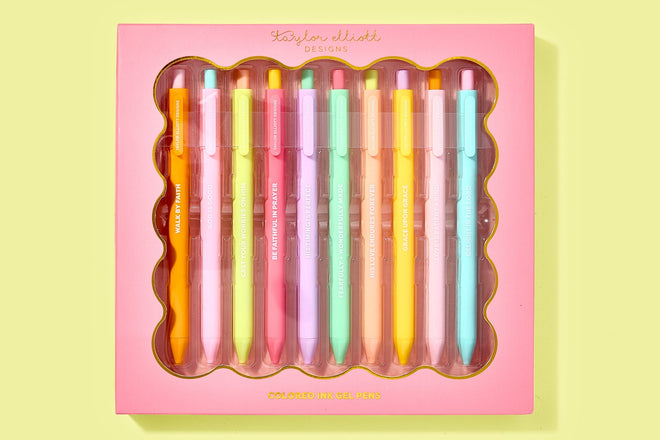 Faith Set of 10 Colored Gel Pens