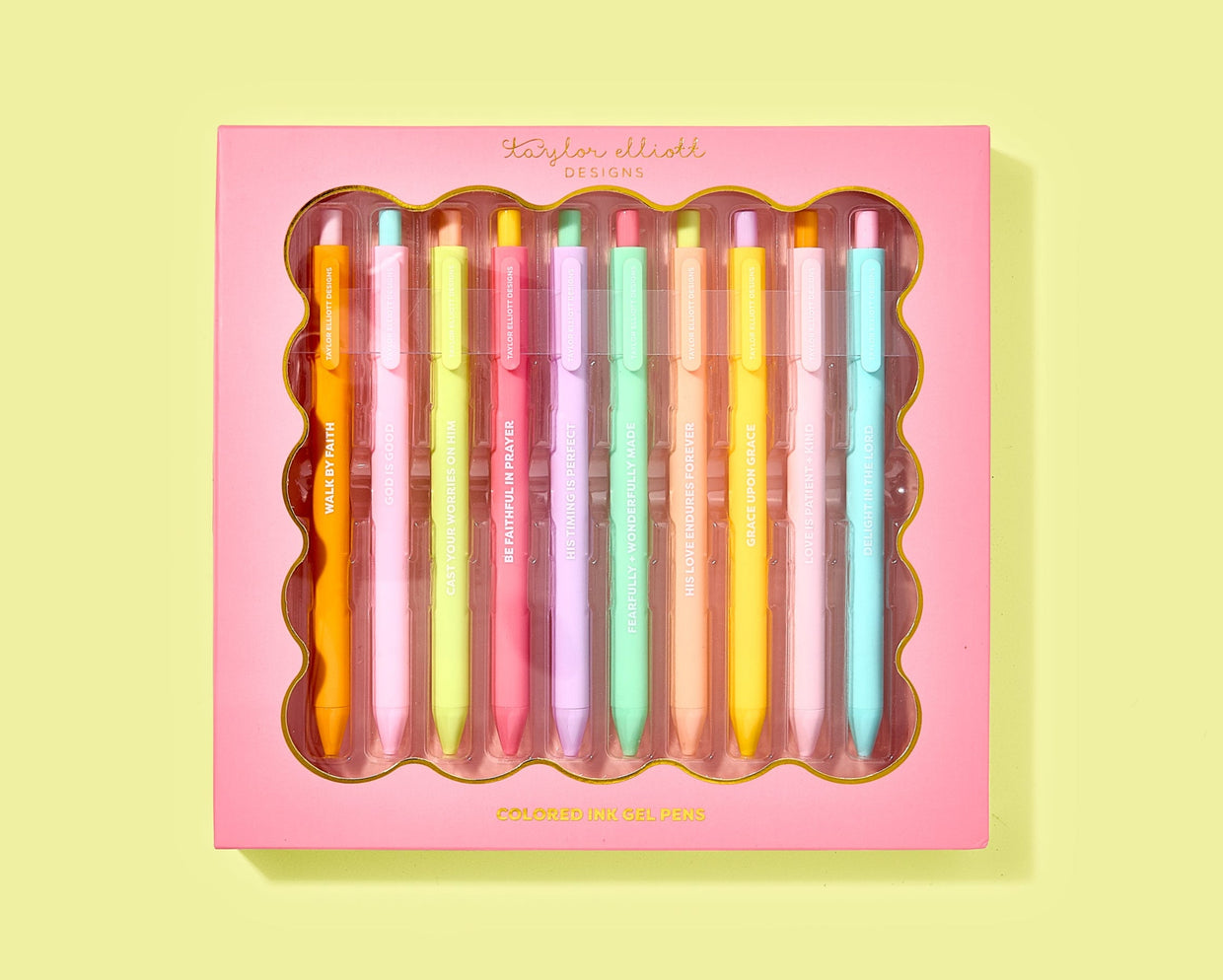 Faith Set of 10 Colored Gel Pens