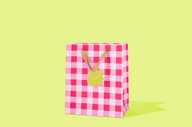 Red + Pink Gingham Gift Bags (3 sizes)