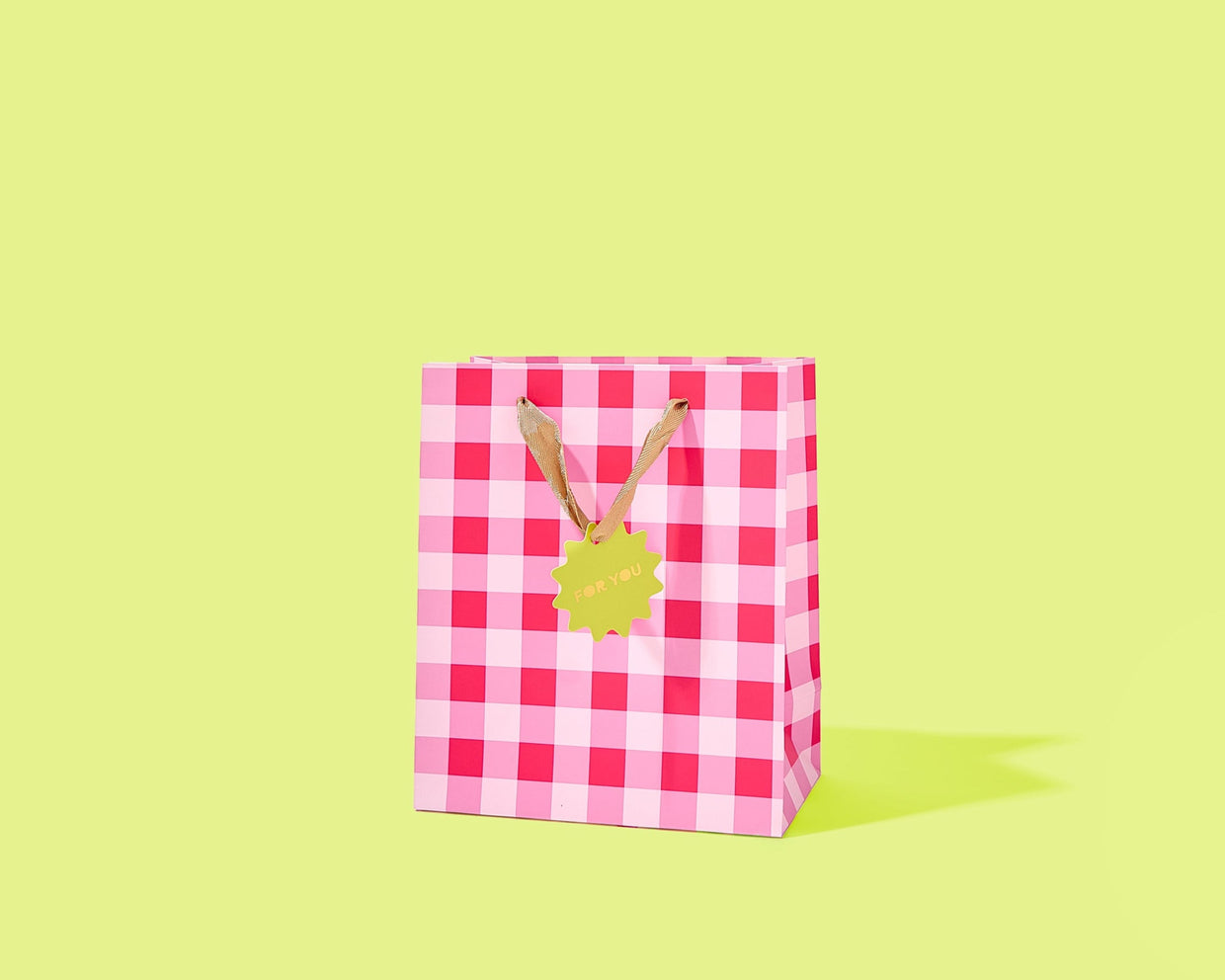 Red + Pink Gingham Gift Bags (3 sizes)