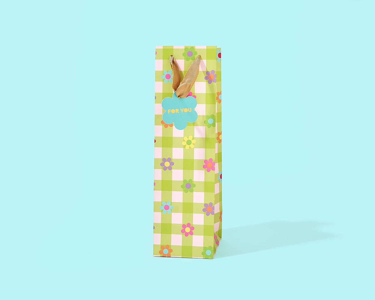 Gingham Flowers Gift Bags (3 sizes)
