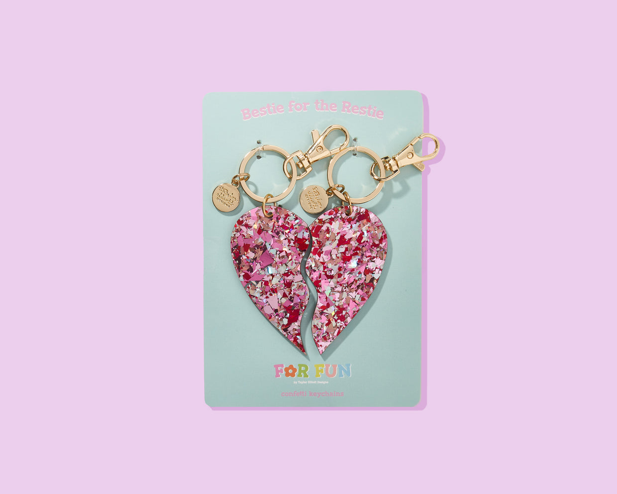 For Fun - Besties Heart Keychain Set