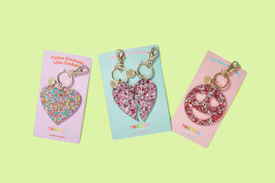 For Fun - Besties Heart Keychain Set