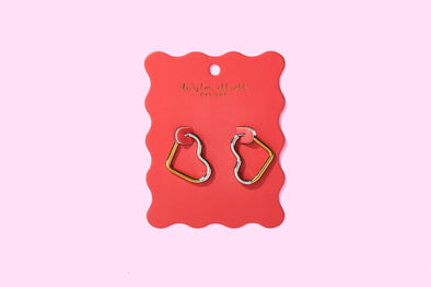 Florence Heart Huggie Earrings