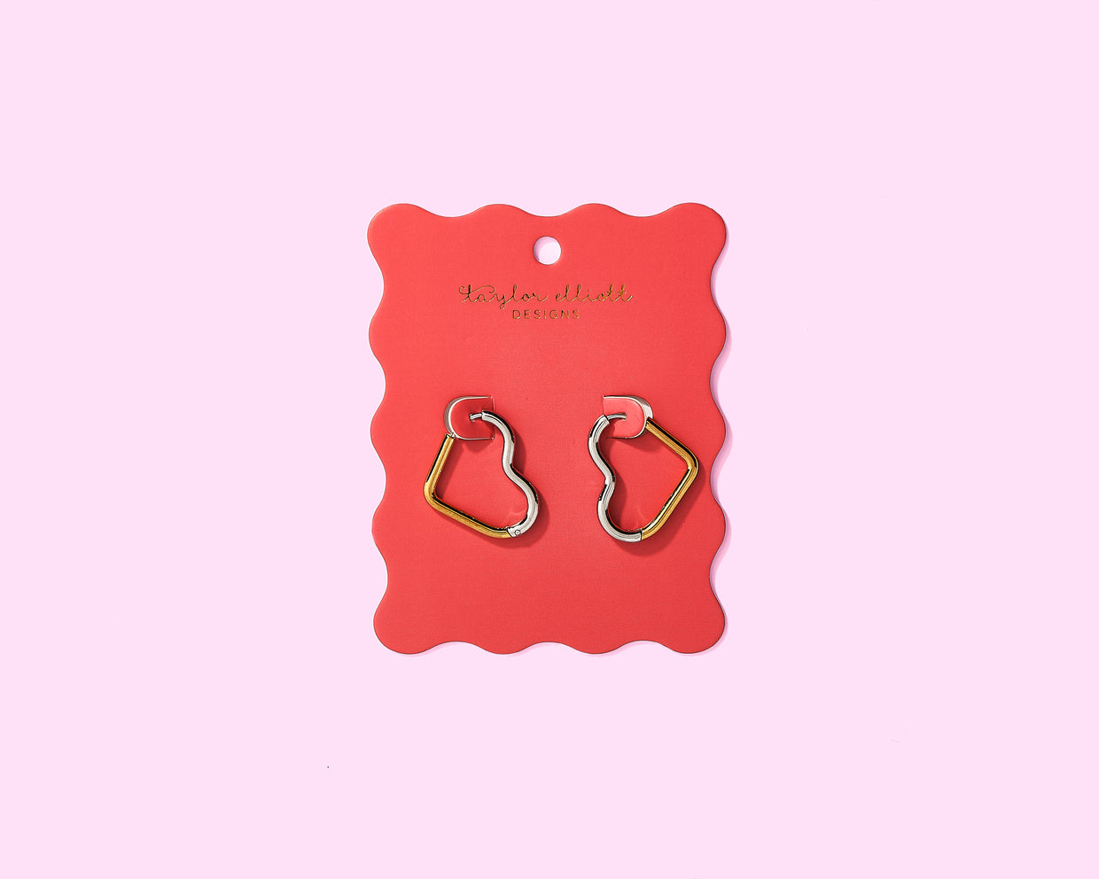 Florence Heart Huggie Earrings