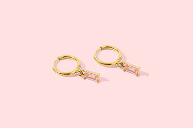 For Fun - Maxie Pink Huggie Earrings