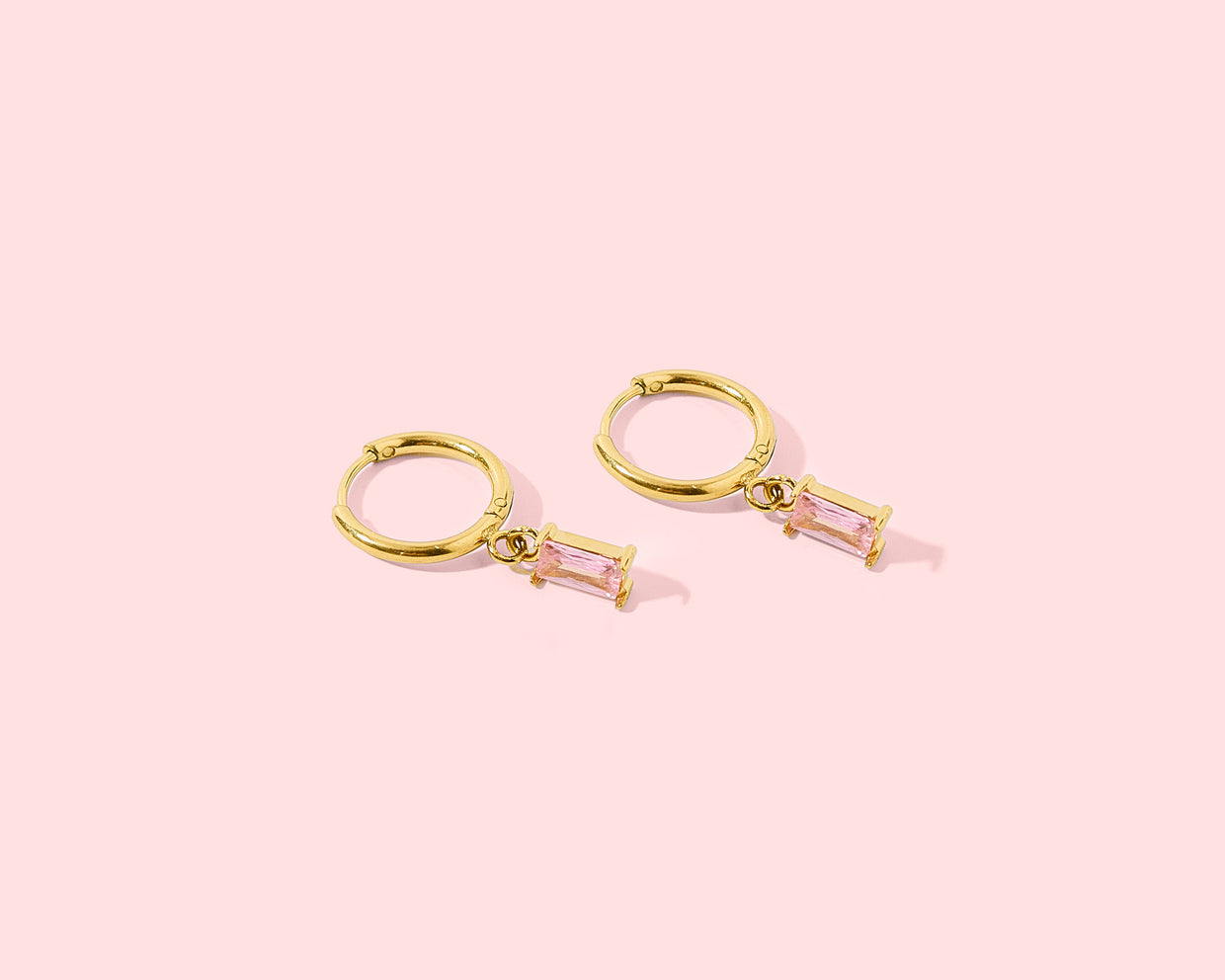 For Fun - Maxie Pink Huggie Earrings