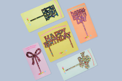For Fun - Best Day Ever Blue Confetti Cake Topper