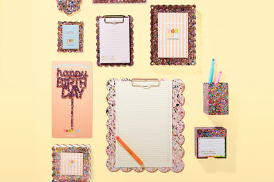 For Fun - Happy Confetti Mini Clipboard + Notepad
