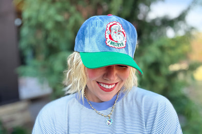 I Believe Vintage Santa Hat